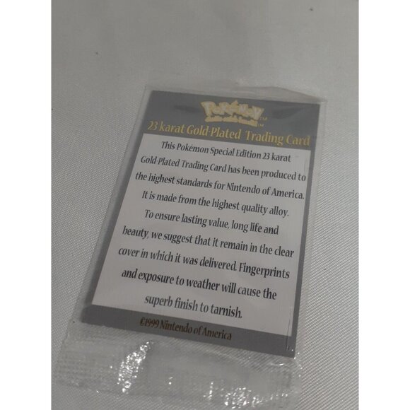 Pokemon 1999 Poliwhirl Gold Bar Card Limited Edition Burger King Gold Plated #61 - Picture 9 of 10